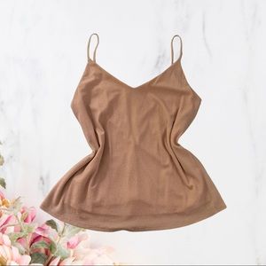 Sparkly Rose Gold Tank Top Blouse